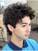 渋谷アクティブショート緩めルーズショートパーマビジネスヘア