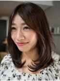 池袋美容室HOLON【ミディアムレイヤー/ひし形レイヤー】