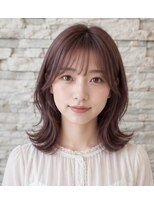 トータルビューティサロン シェリ(total beauty salon cheri) クラッシーピンク×ミディアムフェイスレイヤー
