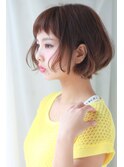 ショートバング×エアリーカールボブ