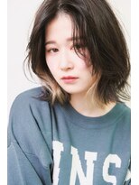 ビードロ 吉祥寺店(vi dro)&nbsp;外ハネロブにインナーベージュのカジュアルスタイル♪