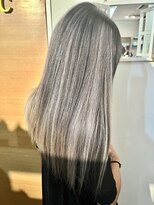 ヘアールーム グリン(Hair room GRin) バレイヤージュ×ホワイト