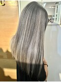 バレイヤージュ×ホワイト