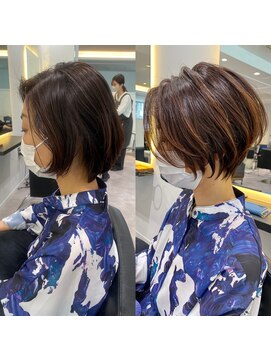 バンプ ギンザ(BUMP GINZA) くびれショート/マロンブラウン/大人ショートボブ／山口