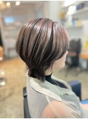 30代40代50代小顔ショートボブ丸みショートアッシュブラック