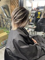 ラフ(LAFF)&nbsp;#バレイヤージュ#グレージュカラー#ボブウルフ#ココアベージュ