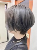 【ショートカットグレージュハンサムショート】20代30代40代50代