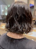 ボブ　ウェーブパーマ　大人女性に人気◎
