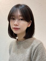 ガーデンヨコハマ(GARDEN YOKOHAMA)&nbsp;切りっぱなしボブタッセルボブワンカール内巻きオリーブベージュ