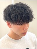 奈良men's縦落ちツイストスパイラルパーマ