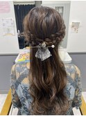ハーフアップ