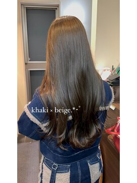 ヘアーアンドエステ サニープレイス(Hair&Esthe Sunny Place) カーキベージュカラー