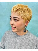ブロンド　ベリーショート