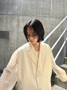 メゾンアクア 表参道(Maison ACQUA) =メンズボブ/スパイキーショート/ブルーブラック／MEN’S HAIR