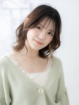 ヘアスタジオ ガロウ(hair stuido garou) イメチェン/ホワイトブロンド/外ハネボブ/ワイドバング/盛岡43