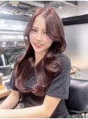 顔周りレイヤー韓国ヘア美髪ロング_F40517