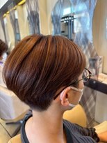 ヘアショップエヌアンドエー 久喜 栗橋店(hairshop N&A)&nbsp;ナチュラルブラウンの大人マッシュショート/丸みシルエット
