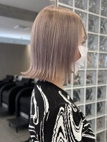 サンクマーケット 渋谷(cinq MARKET) 渋谷ブリーチカラータッセルボブ顔周りレイヤー切りっぱなしボブ