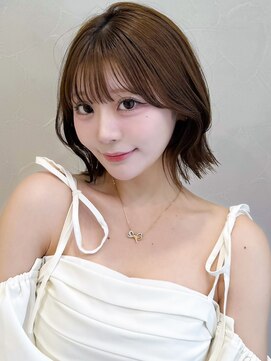 アグノス 青山(Agnos) くびれヘアうるツヤオリーブグレー小顔黒髪ココアベージュ