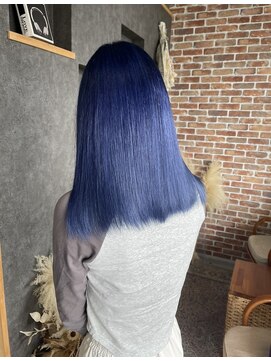 髪屋 紬 【Sera】ネイビーブルー/ブルーカラー