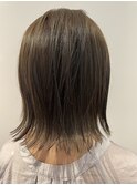 20代30代小顔オリーブグレークラゲヘアー