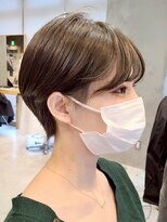 エリマ 横浜西口(elima) 横浜西口白髪染めハンサムショートウルフベージュアッシュグレー