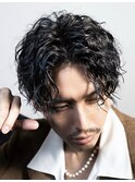 MEN’S HAIR/サーフカール/刈り上げセンターパート