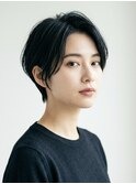 30代40代50代耳かけショート前髪なしハンサムショートカット小顔