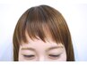 【気になる顔周りのクセ解消】前髪の縮毛矯正+根本カラー+前髪カット