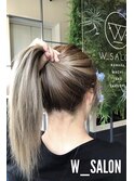 【W_SALON 河原町】アッシュベージュ/グラデーションカラー