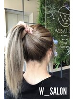 ダブル アンダーバー サロン(W_SALON) 【W_SALON 河原町】アッシュベージュ/グラデーションカラー