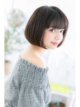 ミック ヘアアンドビューティー 大山店(miq  Hair&Beauty) カットラインが決め手！ナチュラルカラー小顔前下がりボブb
