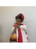 七五三　3歳　新日本髪