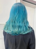 ダブルカラーブルーベージュカラーケアブリーチハイトーンカラー