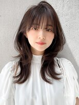 前髪薄めバング大人可愛いエアリーカール結べるボブ愛され