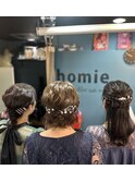 お呼ばれヘアセット×3人