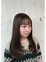 ゼゼ(zeze) 韓国風レイヤー/イメチェン/外ハネボブ/美髪/ワイドバング/髪型