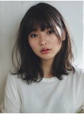 無造作ミディでこなれ感◎
