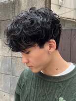 マッシュスパイラルパーマツイストスパイラル波巻きメンズ
