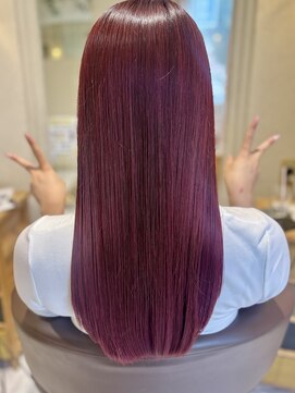 マイノリティー(Minority Produced By TOPHAIR) 白髪ぼかし × ブリーチオンカラー × ボルドー