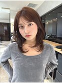 大人ロブレイヤー×ワンカール*セミロングヘア*顔周りカット