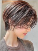 大人ショート/ひし形シルエット/くびれショートボブ