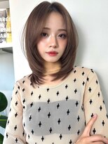 イヴォーク トーキョー(EVOKE TOKYO)&nbsp;髪質改善ミディアムレイヤーかきあげ前髪バタフライカット