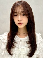 エジョン 八幡山店(Aejon)&nbsp;八幡山レイヤーカット韓国ダブルカラー顔周り前髪カットボブ