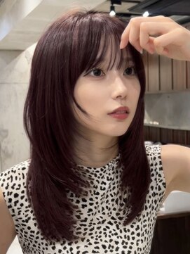 ヨロ 渋谷(YOLO) 韓国ヘアーハッシュカットレイヤーカットハイライトカラー