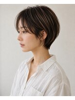 ウィールールピヴォクロス(WE RULE pivot cross)&nbsp;白髪ぼかしハイライトで立体感ショート