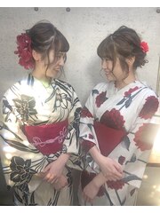 浴衣着付け&ヘアセット