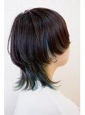 マッシュウルフ×インナーカラー