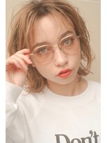 レジュアル(RESSUAL)&nbsp;外ハネボブ　グラデーションカラー　ペールベージュ