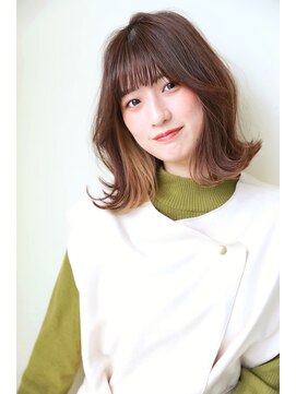 ハピネス クローバー 学園前店(Happiness CLOVER) 大人可愛い くびれヘア 透明感カラー 小顔カット